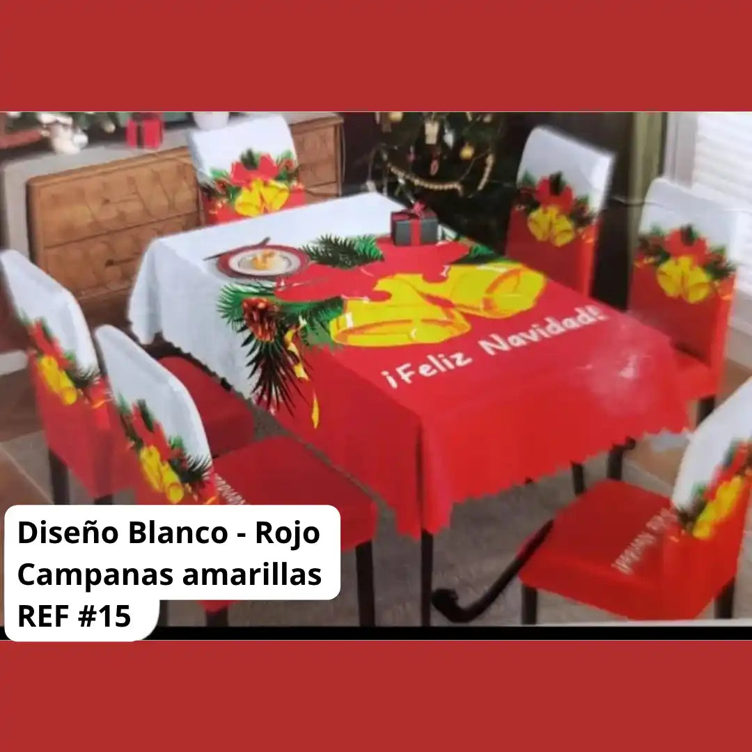 SET MANTEL CON FORROS NAVIDEÑOS 🎅🎄