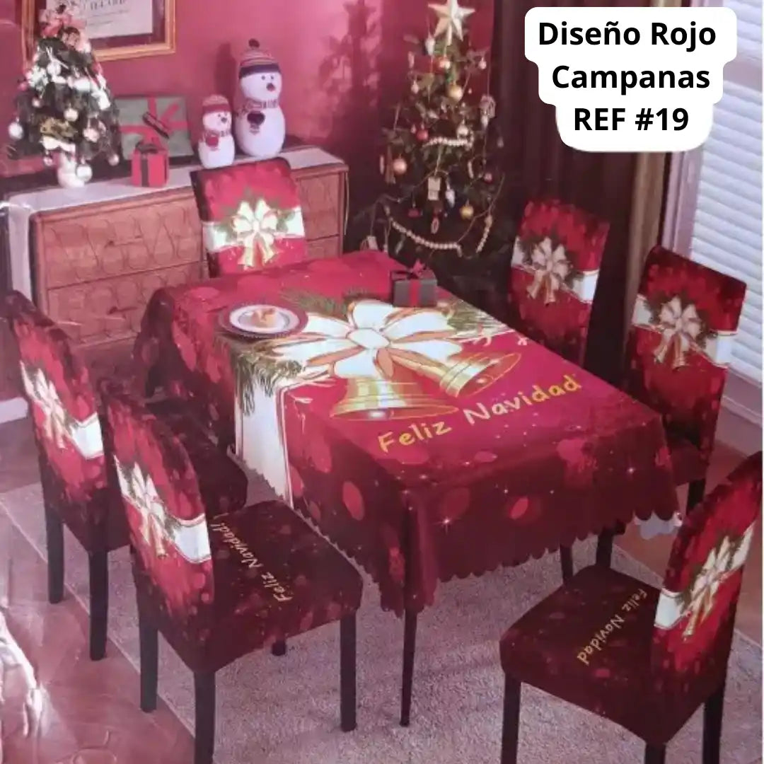 SET MANTEL CON FORROS NAVIDEÑOS 🎅🎄