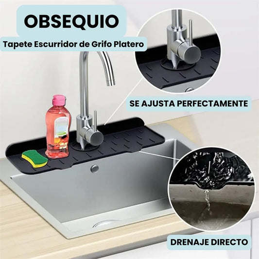 Steel Fresh™ Filtro de Acero x2 Unds Lleva GRATIS Tapete escurridor de Grifo
