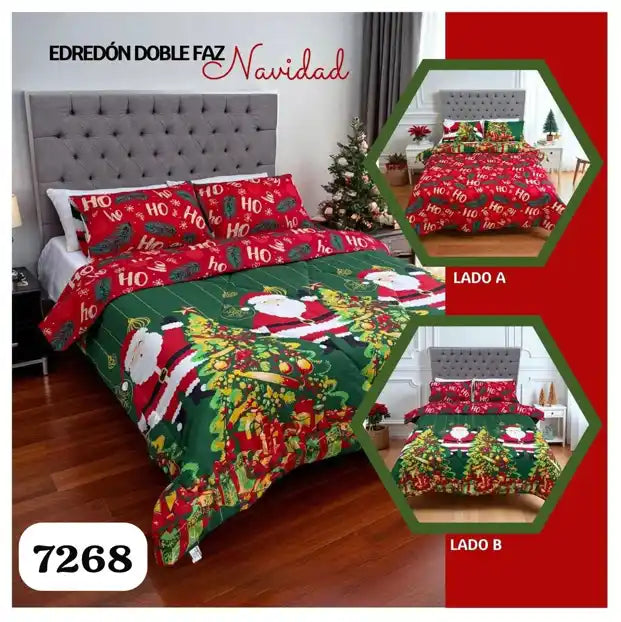 Edredón Doble Faz | Navidad Mágica | Cama Doble