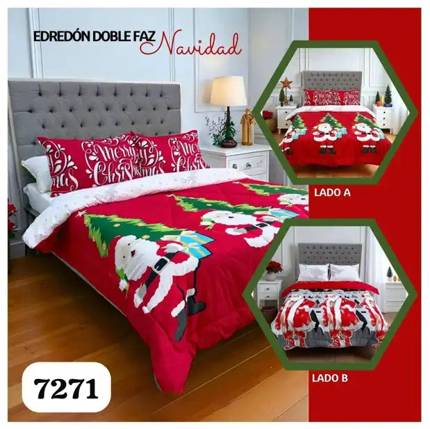 Edredón Doble Faz | Navidad Mágica | Cama Doble