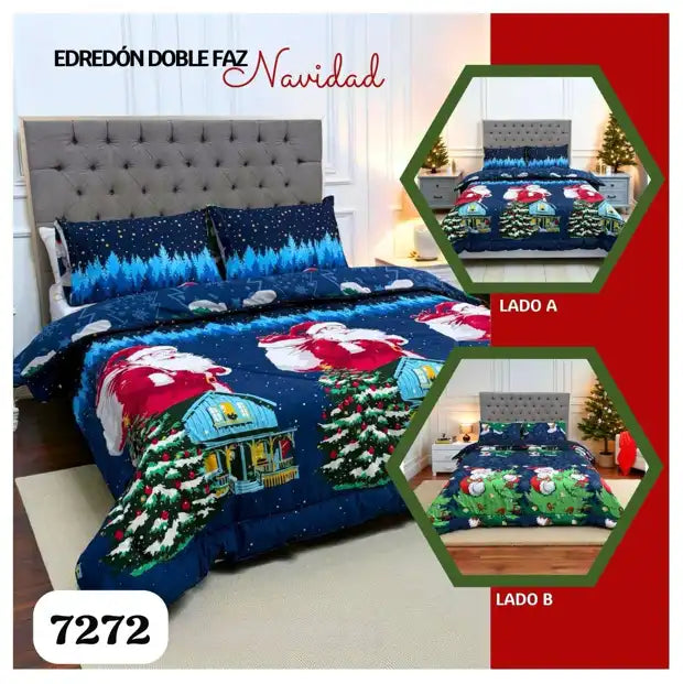 Edredón Doble Faz | Navidad Mágica | Cama Doble