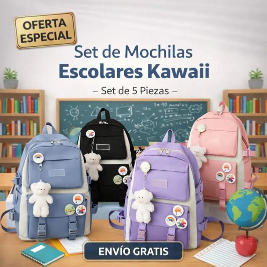 Kit Maleta Kawaii Set 4 Piezas | Envió Gratis
