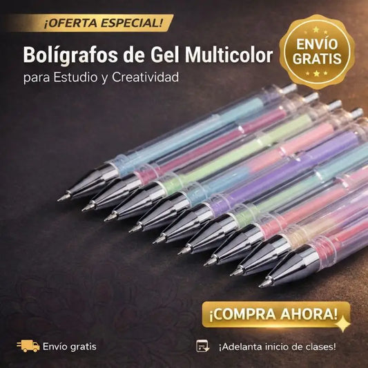 GelFlow™ Bolígrafos En Gel Neón x 12 unds
