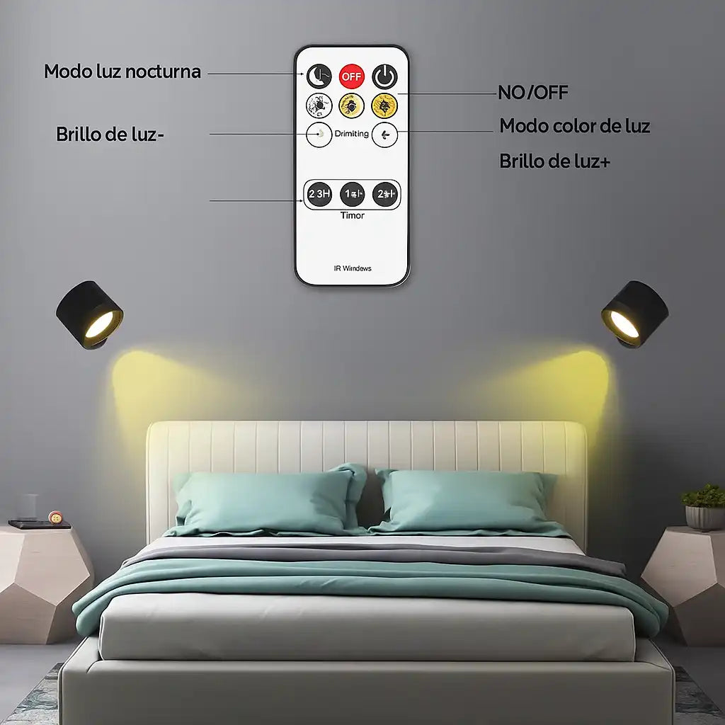 LuminaGo™ – Lámpara LED inalámbrica con control remoto. ¡Llévate 2 por $99.900!