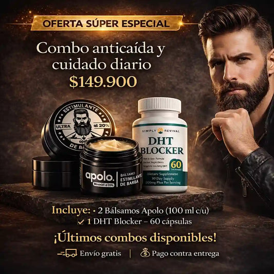 COMBO BALSAMO APOLO X2 + DHT BLOCKER SUPLEMENTO