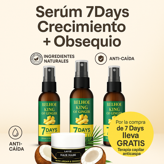 Serúm 7 Days Crecimiento x3 + Obsequio