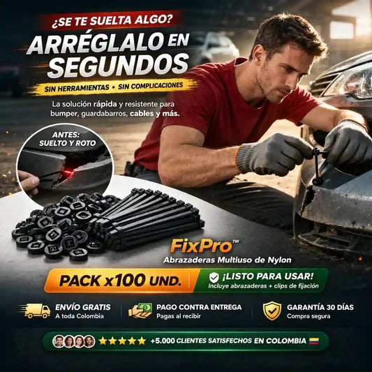 FixPro™ – Pack x100 Abrazaderas Multiuso de Alta Resistencia