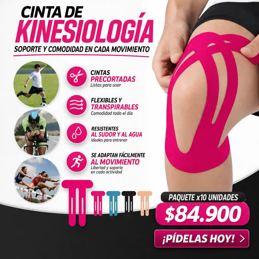 FlexTape Pro™ Cinta de Kinesiología X 10 unid + Guía de Usos y Beneficios GRATIS