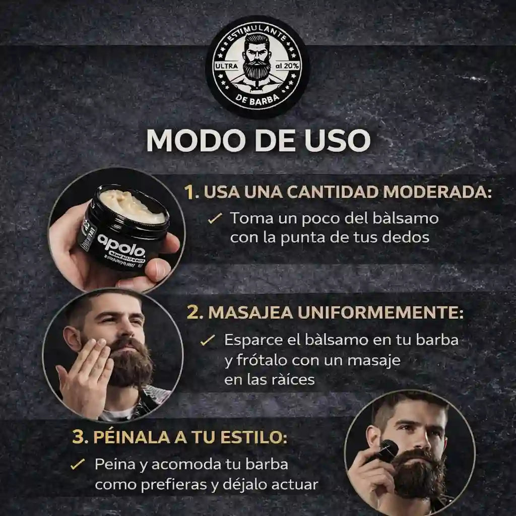 apolo. ESTIMULANTE DE BARBA | Oferta 2x1