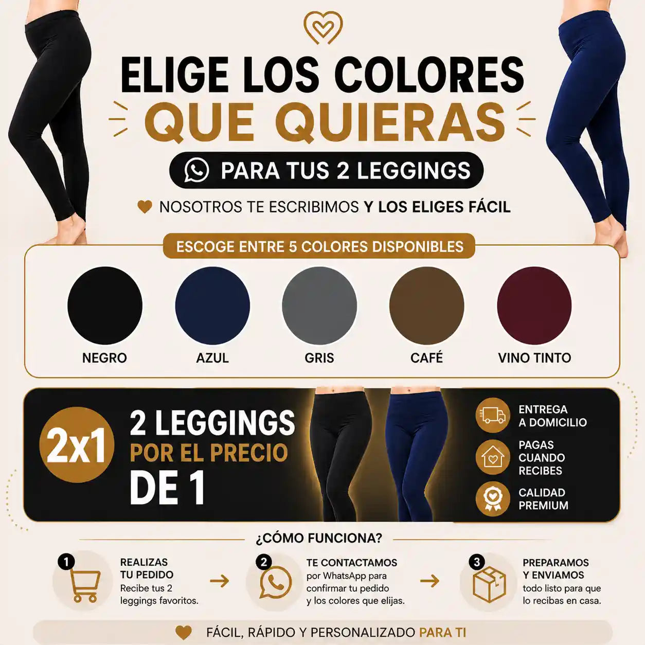 MOMFIT™ COMBO X2 Unidades Leggings Materno