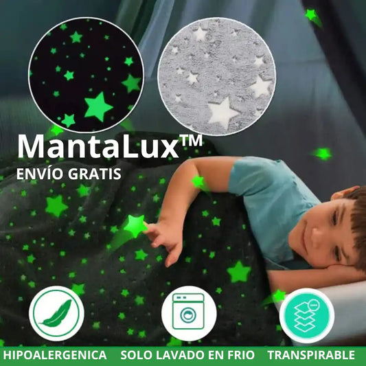 MantaLux™ | COBIJA LUMINOSA BRILLA OSCURIDAD 160x180