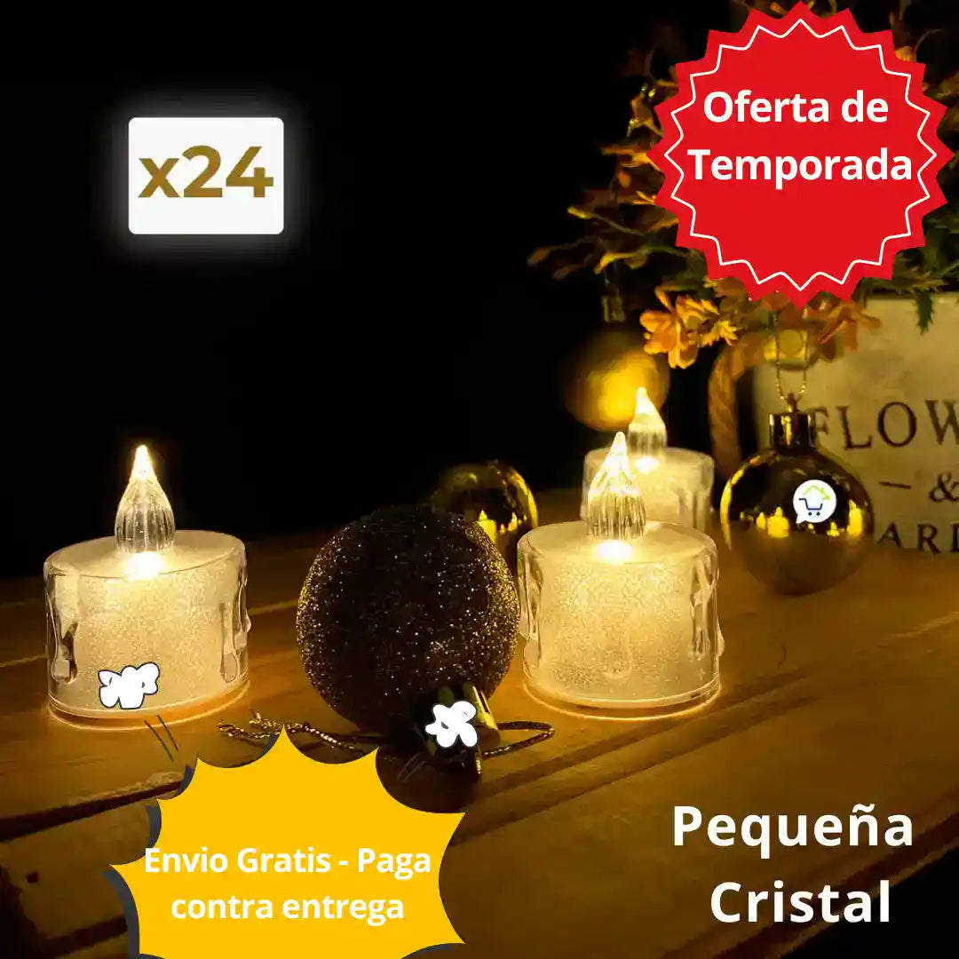 Velas LED caja X24 TORNASOL O CRISTAL