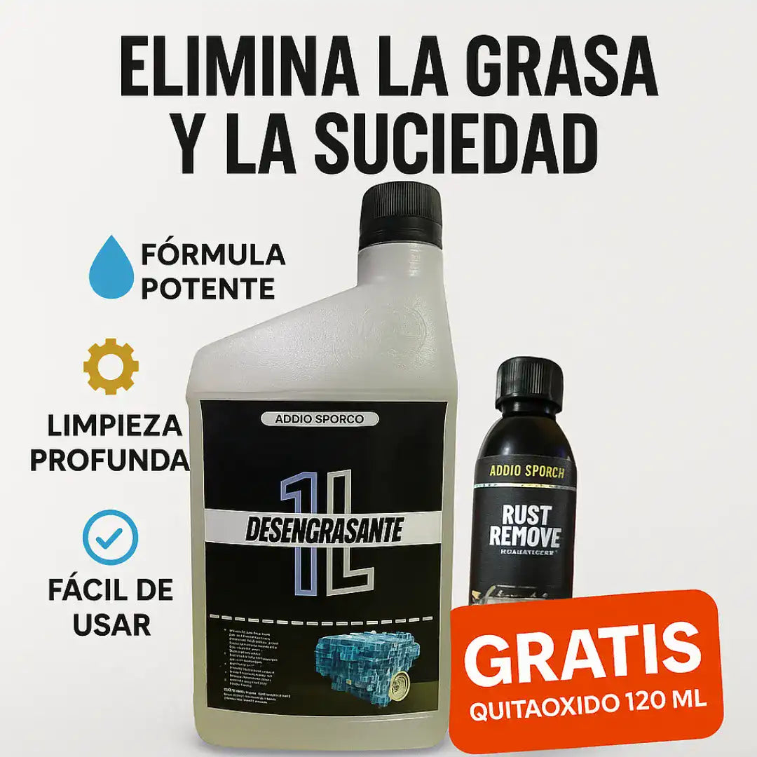 Desengrasante Addio 1 Litro | Gratis Quitaóxido 120 ml