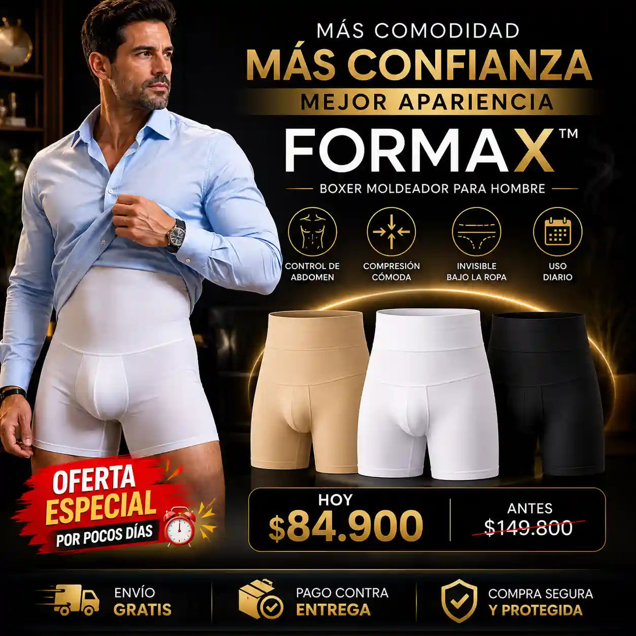 FORMAX™ | Boxer Moldeador Masculino