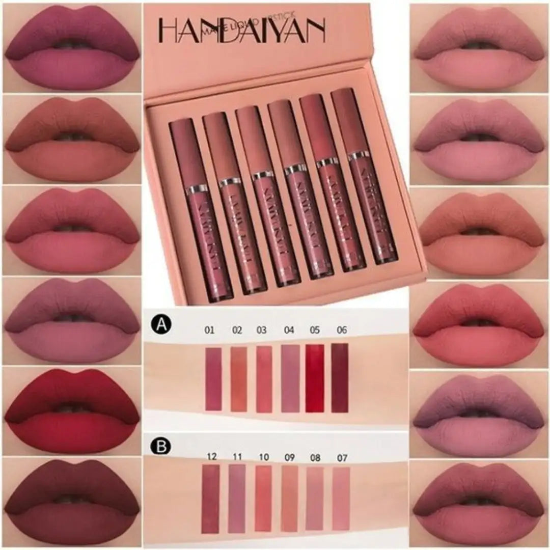 Set de Labiales Handaiyan x6 + Serum
