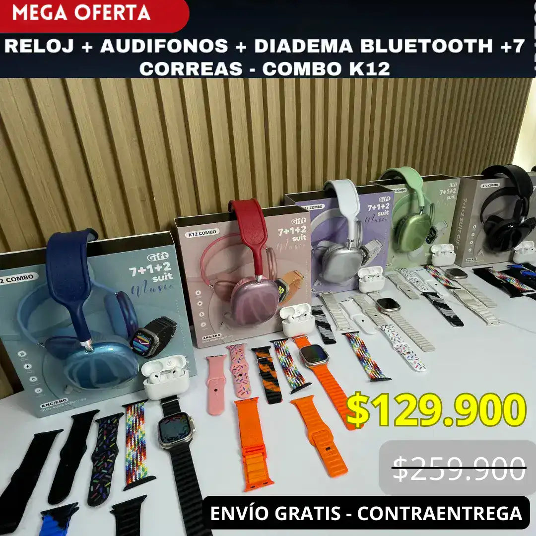 Combo SmartWatch Con Accesorios K12
