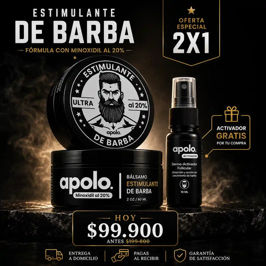 apolo. ESTIMULANTE DE BARBA | Oferta 2x1