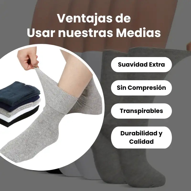 Medias Cero Presión X3 Pares.