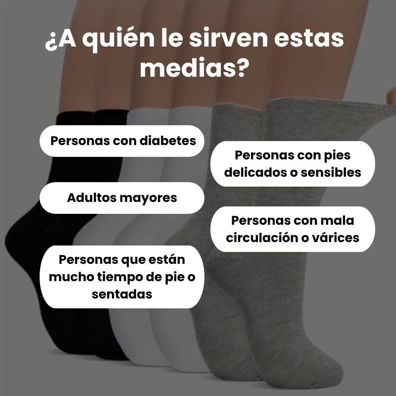 Medias Cero Presión X3 Pares.