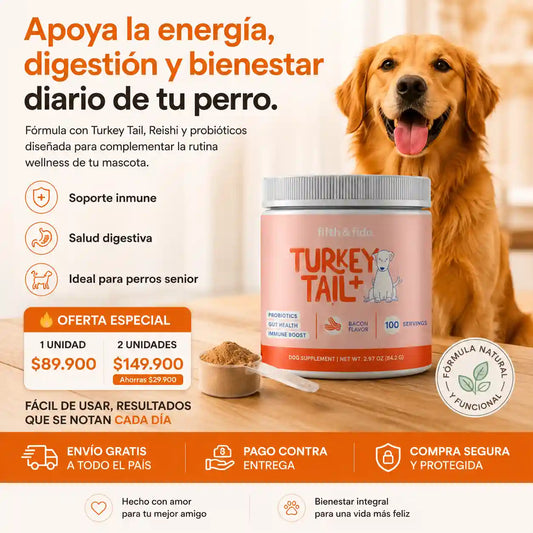 Turkey Tail+ Suplemento Inmune para Perros