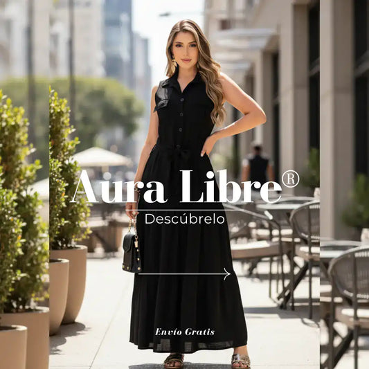 Aura Libre® Vestido de Silueta Amplia