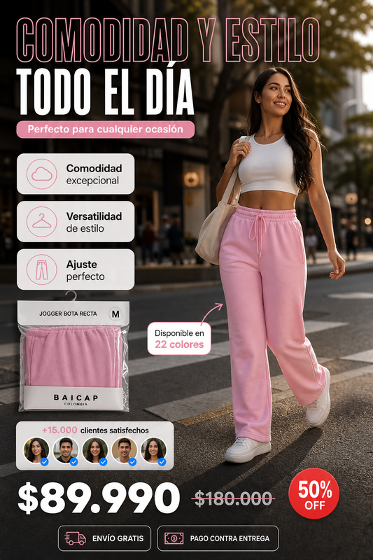 Jogger Bota Recta Dama