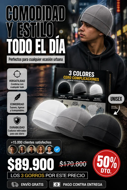URBANCORE™ Gorro multifuncional | Pack x3