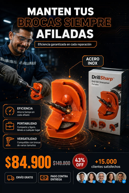 DrillSharp™ — Afilador Profesional de Brocas